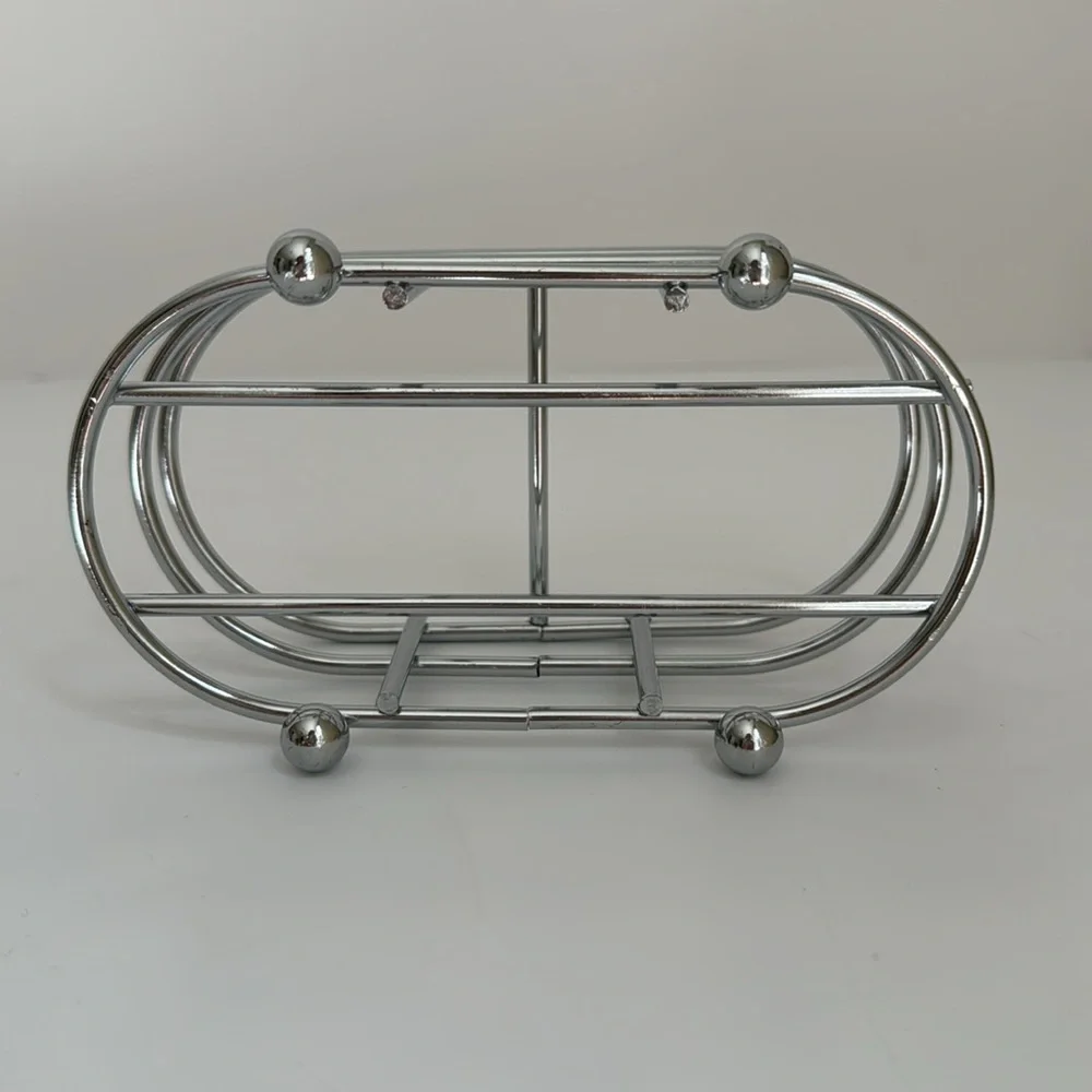 Beekman 1802 Silver Metal Soap Lotion Caddy Bath Kitchen Holder